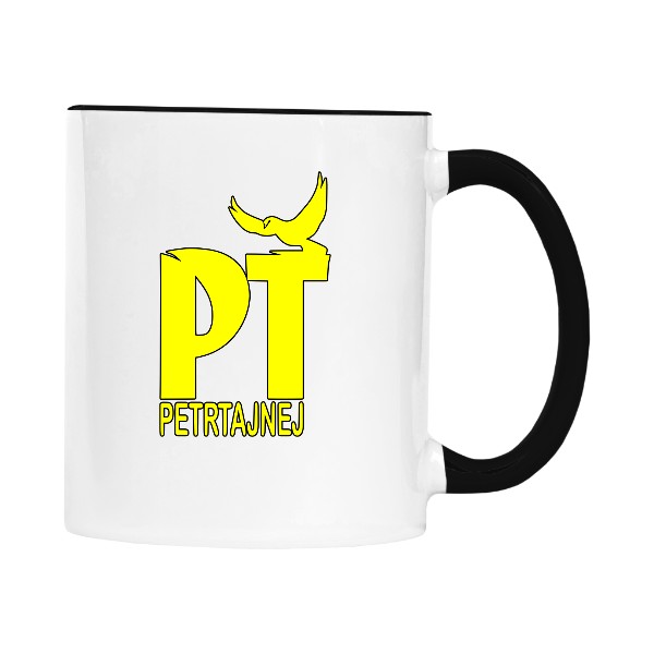 Hrnek malý barevný s potiskem Hrnek P.T. logo orig